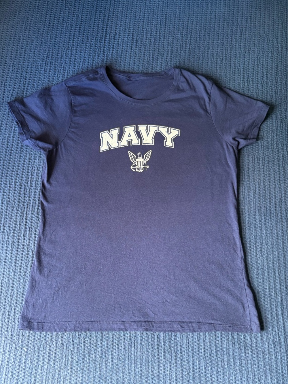 Women's Large US Navy Crewneck Blue T-shirt